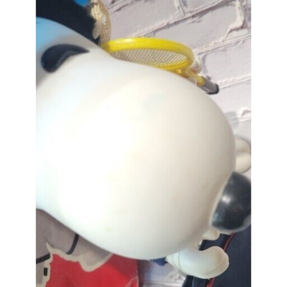 Vintage Snoopy Tennis Player Collector Doll 8 1/2" PVC and Accessories 1966 - Picture 4 of 16
